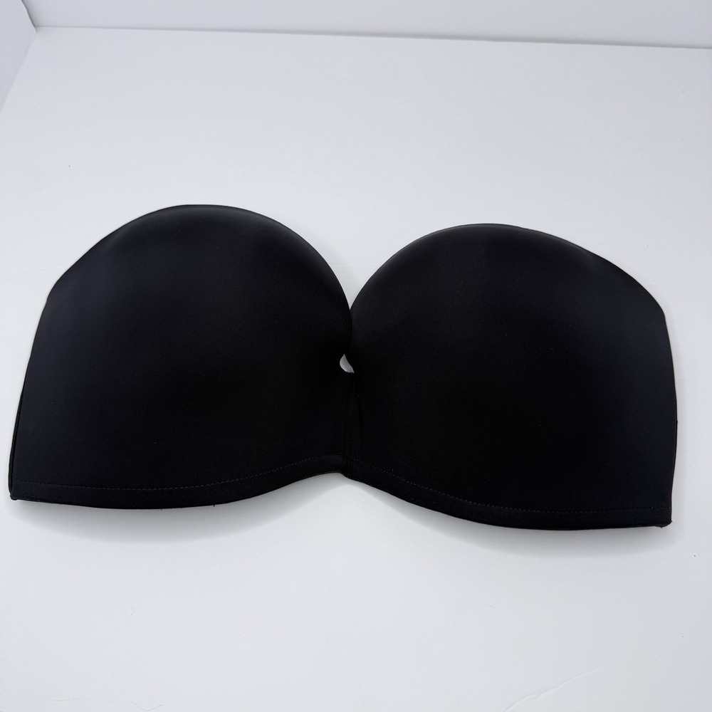 Wonderbra ultimate strapless‎ bra black foam cups non-slip Us 36 E